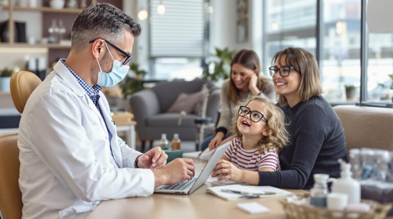 barn smiler i tandlægestol under første tandlægebesøg